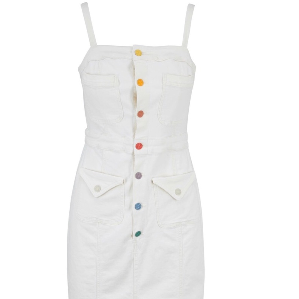 MOTHER To The Point Denim white dress 
Size XS.
